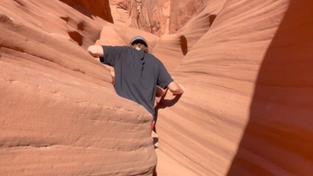 Captivating tour through 'The Narrows' of Antelope Canyon, showcasing breathtaking rock walls