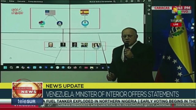 Diosdado Cabello shows evidence of Maria Corina's complicity with destabilization attempts