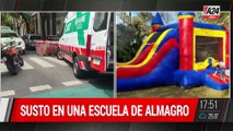 SUSTO EN UNA ESCUELA DE ALMAGRO: 8 ALUMNOS HERIDOS MIENTRAS JUGABAN EN UN INFLABLE