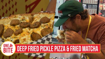 State Fair of Texas Review - Deep Fried Pickle Pizza & Fried Matcha (Dallas, TX)
