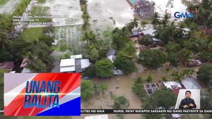 Ilang lugar sa Maguindanao at Cotabato, binaha dahil sa malakas na ulan | Unang Balita