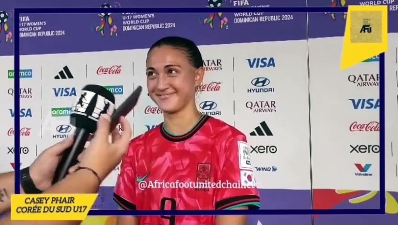 Coupe du Monde Féminine U17 République Dominicaine  #CoréeduSud  : La déclaration de Casey Phair qui a marqué le but de l'égalisation sur penalty face à la Colombie  1️⃣-1️⃣