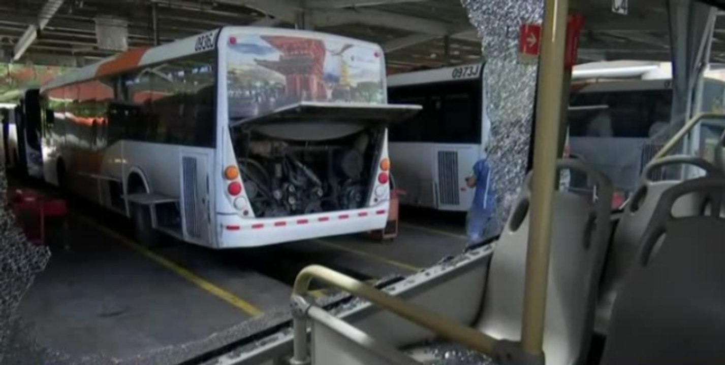 MiBus saca de circulación buses que han sido vandalizados