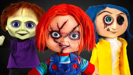 Creepy Doll Makeover DIY ‍♀️ Watch Us Craft Chucky & Co For Halloween