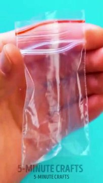 The coolest keychain out of a plastic bag and epoxy resin