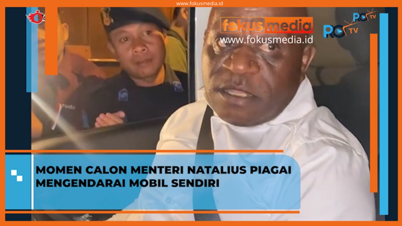 Momen Calon Menteri Natalius Piagai Mengendarai Mobil Sendiri