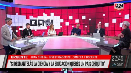 "SI DESMANTELÁS LA CIENCIA QUERÉS UN PAÍS CHIQUITO", Juan Chiesa, investigador del Conicet.