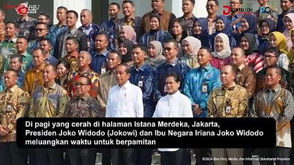 Momen Haru, Jokowi dan Ibu Iriana Pamitan dengan Keluarga Besar Istana