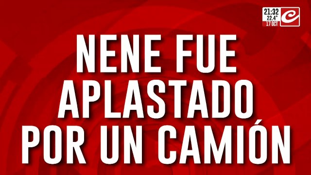 Un nene murió al caer de una moto y ser aplastado por un camión de residuos
