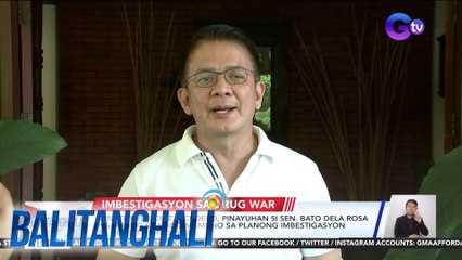 Senate Pres. Chiz Escudero, pinayuhan si Sen. Bato Dela Rosa na huwag siya ang mamuno sa planong imbestigasyon sa Duterte drug war | Balitanghali