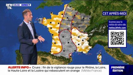 Un temps pluvieux sur une large partie du pays, des éclaircies sur la Côte d'Azur et dans l'ouest ce vendredi
