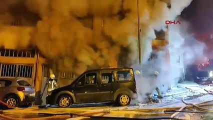 İstanbul-  Beyoğlu'nda, yatak imalathanesinde yangın