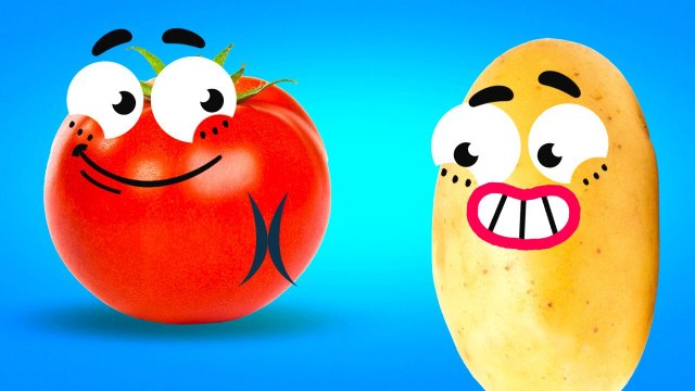 Tomato VS Potato BEEF! Who will Win? Crazy Challenge with Tricky Doodles by DOODLAND