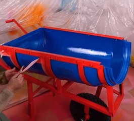 Awesome way to upcycle old plastic barrel!
