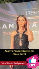 Ananya Panday Dazzling in Black Outfit