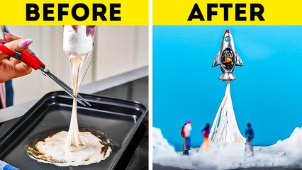Creating Miniature World Pictures And Crafts With Food And Other Objects