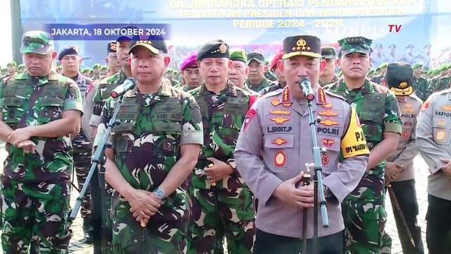 Panglima TNI-Kapolri Pimpin Apel Pengamanan Pelantikan Prabowo-Gibran