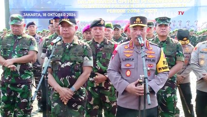 Panglima TNI-Kapolri Pimpin Apel Pengamanan Pelantikan Prabowo-Gibran