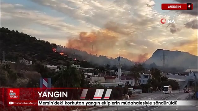 Mersin'deki yangın, ekiplerin müdahalesiyle büyümeden söndürüldü