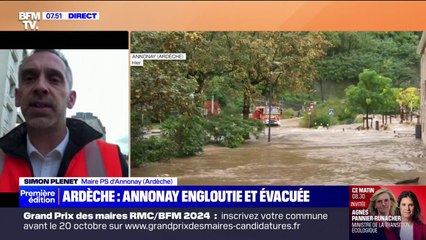 "On aura besoin du soutien de l'État": le maire d'Annonay en Ardèche évoque les dégâts après les innondations