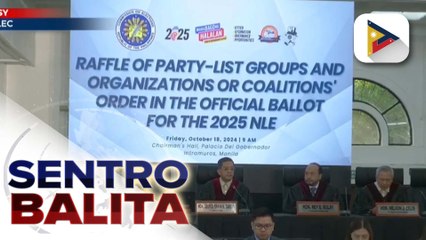 Comelec, nagsagawa ng raffle para sa magiging numero ng mga partylist