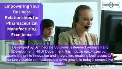  Forge Stronger Connections with SS ERP MFG (Pharmaceuticals) Contact Management Module!