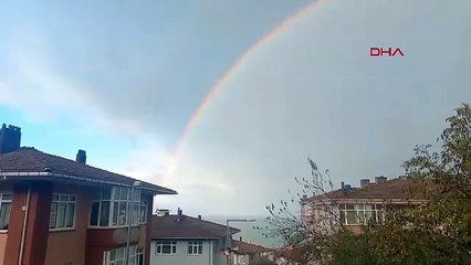 ZONGULDAK'ta çifte gökkuşağı (VİDEO EKLENDİ)