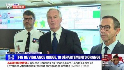 "On n'a pas connu un épisode cévenol d'une telle violence depuis 40 ans": Michel Barnier s'exprime sur les inondations