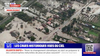 Les inondations qui ont frappé Limony, en Ardèche, vues du ciel