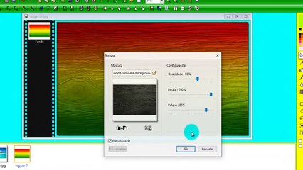 PhotoFiltre - Textura em Imagem Ex. Cor Reggae