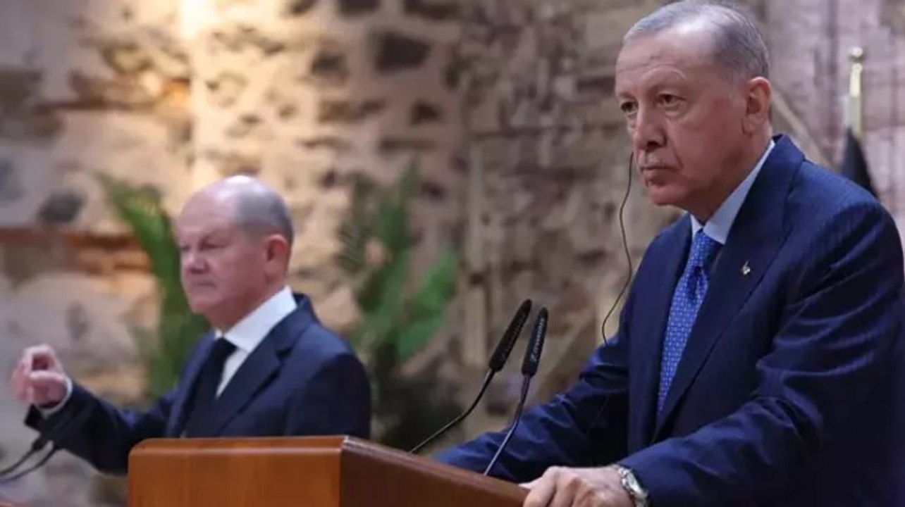 Cumhurbaşkanı Erdoğan ile Almanya Başbakanı Scholz ortak basın toplantısı düzenledi