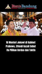 16 Menteri Jokowi di Kabinet Prabowo, Effendi Gazali Sebut Itu Pilihan Cerdas dan Taktis