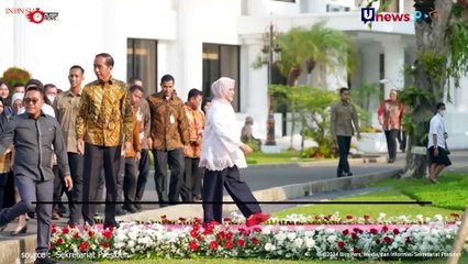 Jokowi dan Ibu Iriana tanam pohon di Istana Kepresidenan