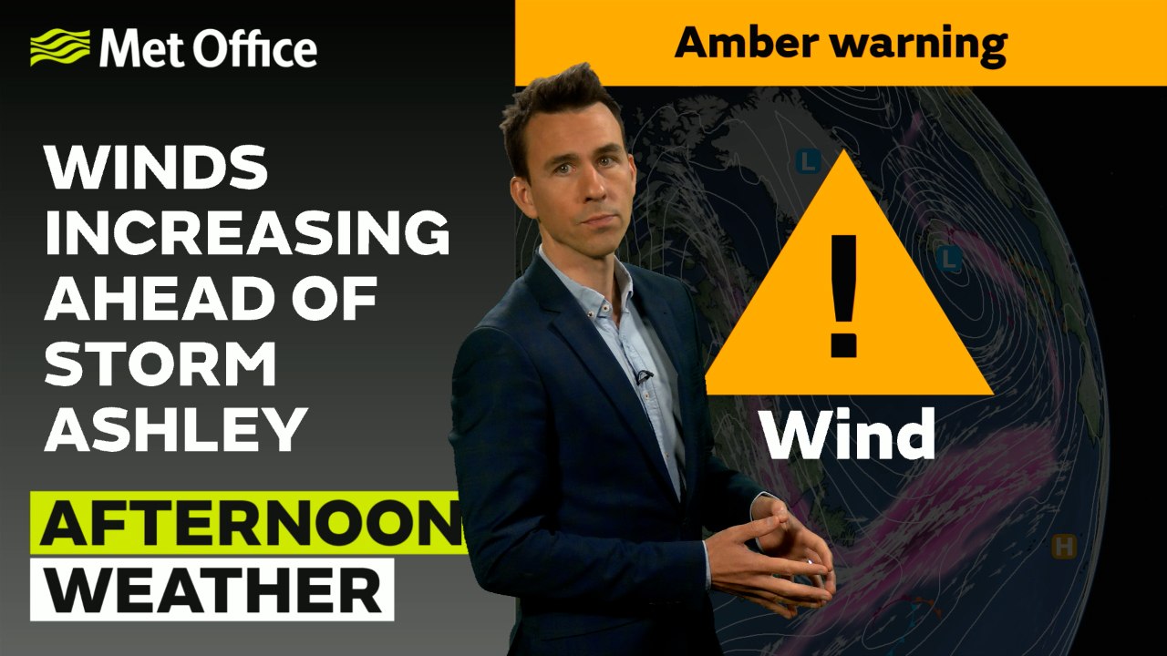 Met Office Afternoon Weather Forecast 18/10/24 – Wet and windy northwest