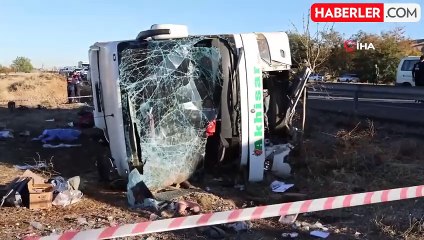 Aksaray'da Tur Otobüsü Şarampole Devrildi: 6 Ölü, 34 Yaralı