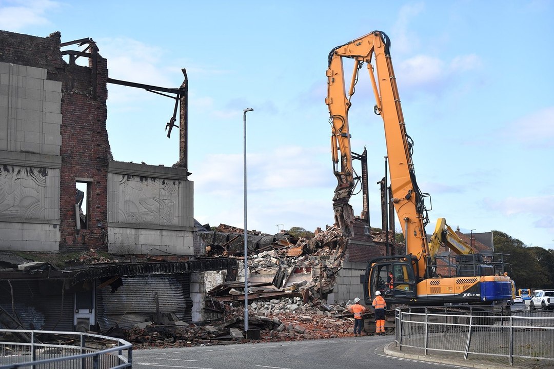 Demolition of Hartlepool's former Odeon cinema...