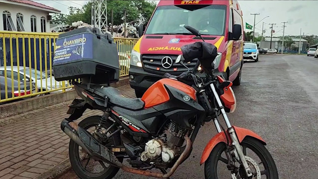 Motociclista fica ferido em acidente às margens da BR-277, em Cascavel