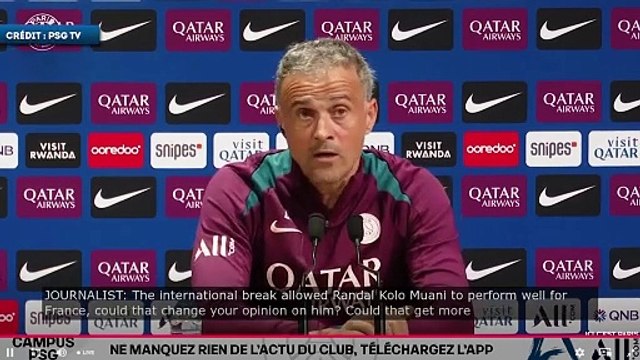 Luis Enrique est ravi pour Randal Kolo Muani