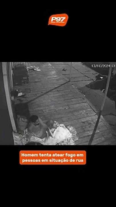 Homem tenta atear fogo em homens em situação de rua