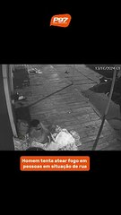 Homem tenta atear fogo em homens em situação de rua