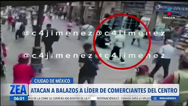 Atacan a balazos a líder de comerciantes del Centro Histórico de la CDMX