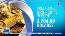 Los precios del oro alcanzaron un precio récord