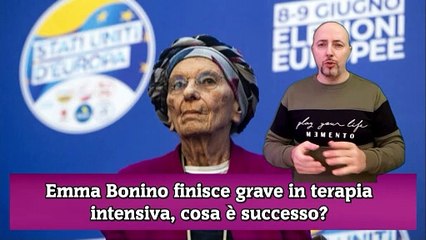 Emma Bonino finisce grave in terapia intensiva, cosa è successo