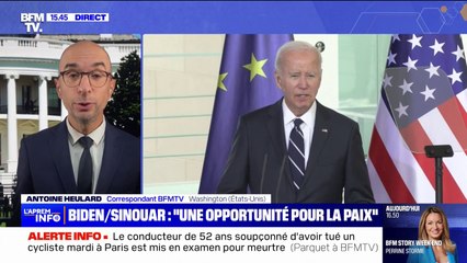 Joe Biden affirme que la mort de Sinouar ouvre l'opportunité "d'un chemin vers la paix"