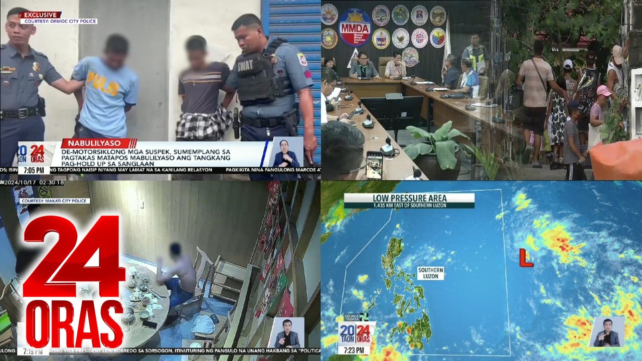 24 Oras: (Part 2) Hulicam: Chinese nat'l, patay nang babarilin ng kapwa Tsino; "Oplan Undas 2024" ikakasa sa Oct 27-Nov 4; Bagong LPA, binabantayan sa labas ng PAR, atbp.