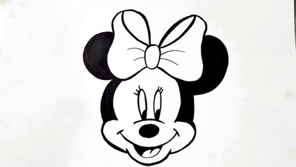 HOW TO DRAW MINNIE MOUSE FOR BEGINNERS