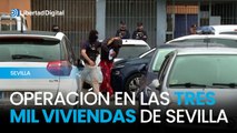 En busca de plantaciones de marihuana y armas en las Tres Mil Viviendas de Sevilla