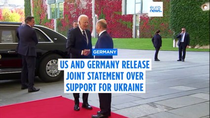 US president Joe Biden calls for more Western support to Ukraine on visit to Berlin