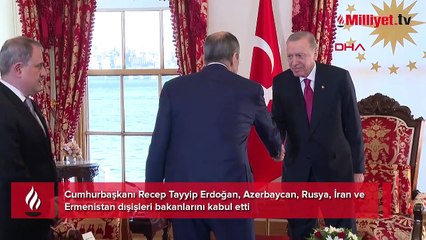 Son dakika: Erdoğan 4 ülkenin bakanlarını kabul etti! 'İsrail'e silah ambargosu uygulanmalı'