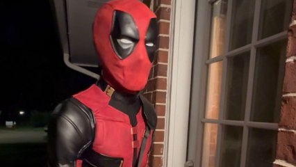 Boy dresses as Deadpool and surprises his best friend on her birthday